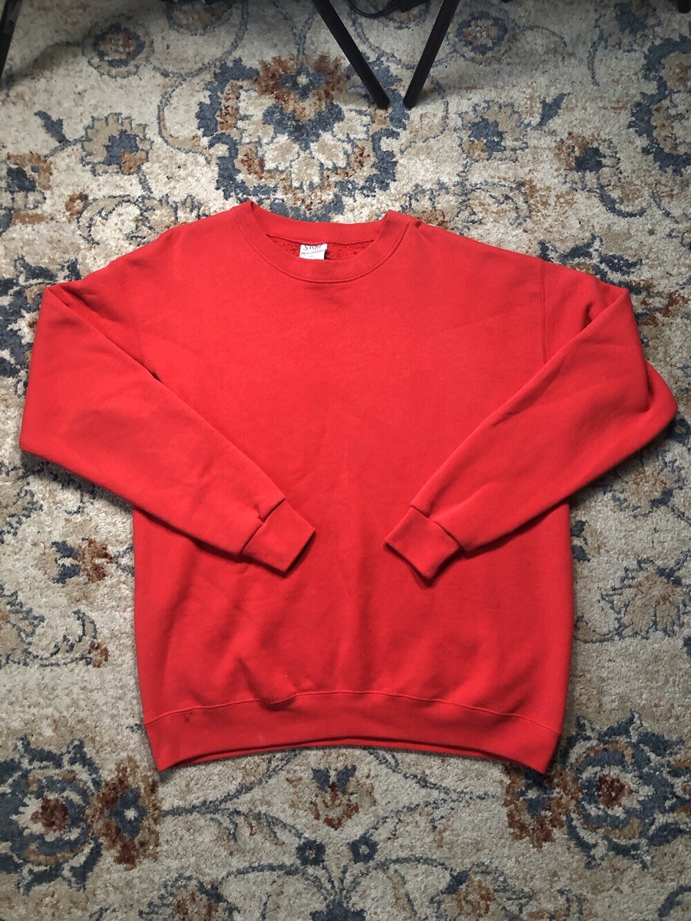 Vintage Santee Sweater Men's Red XL Faded Blank Essential Sweatshirt 90s USA